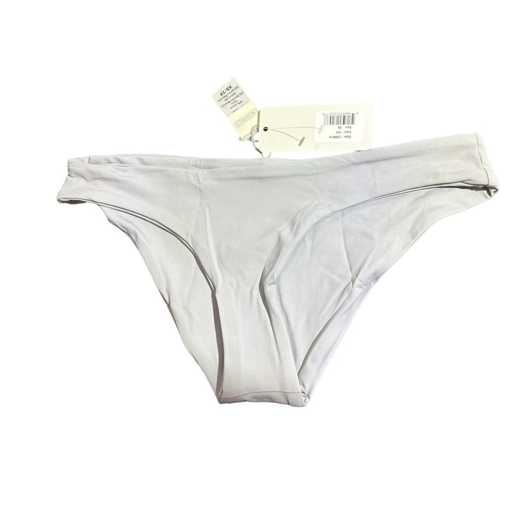 L*Space NWT Camacho Low Rise Bikini Swim Bottom Separates Size XS Light Gray